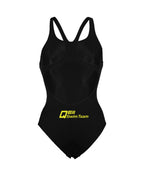 QEII Women's Solid Team Swim Pro Swimsuit - Black