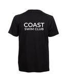 Coast Swim Club Unisex Team Panel T-Shirt - Black