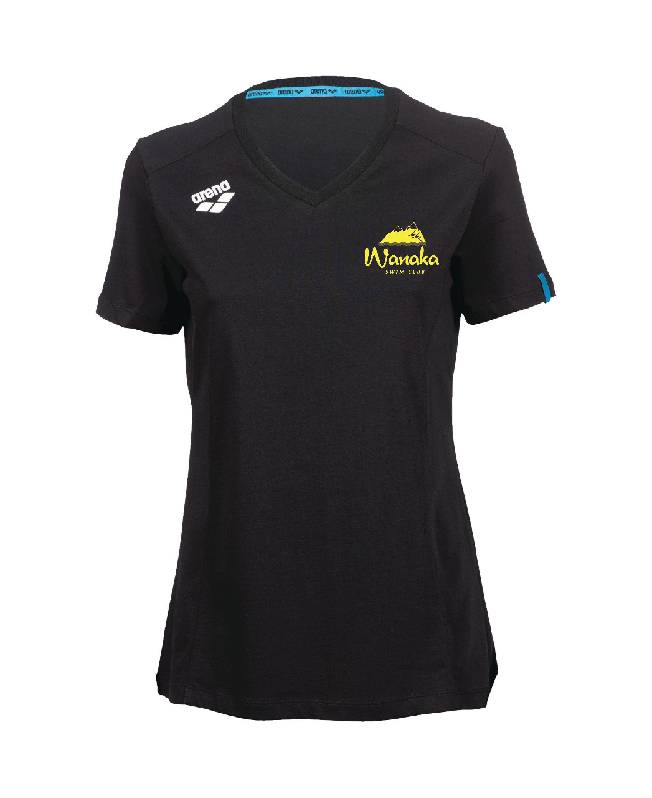 Wanaka Women's Panel T-Shirt - Black