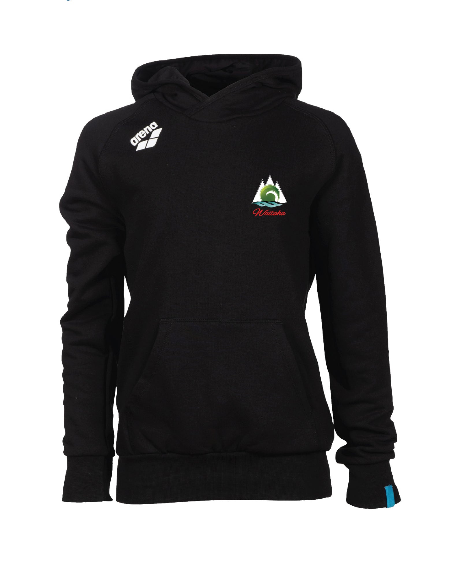 Waitaha Junior Hooded Panel Sweatshirt - Black