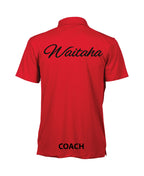 Waitaha COACH Unisex Solid Polo Shirt - Red