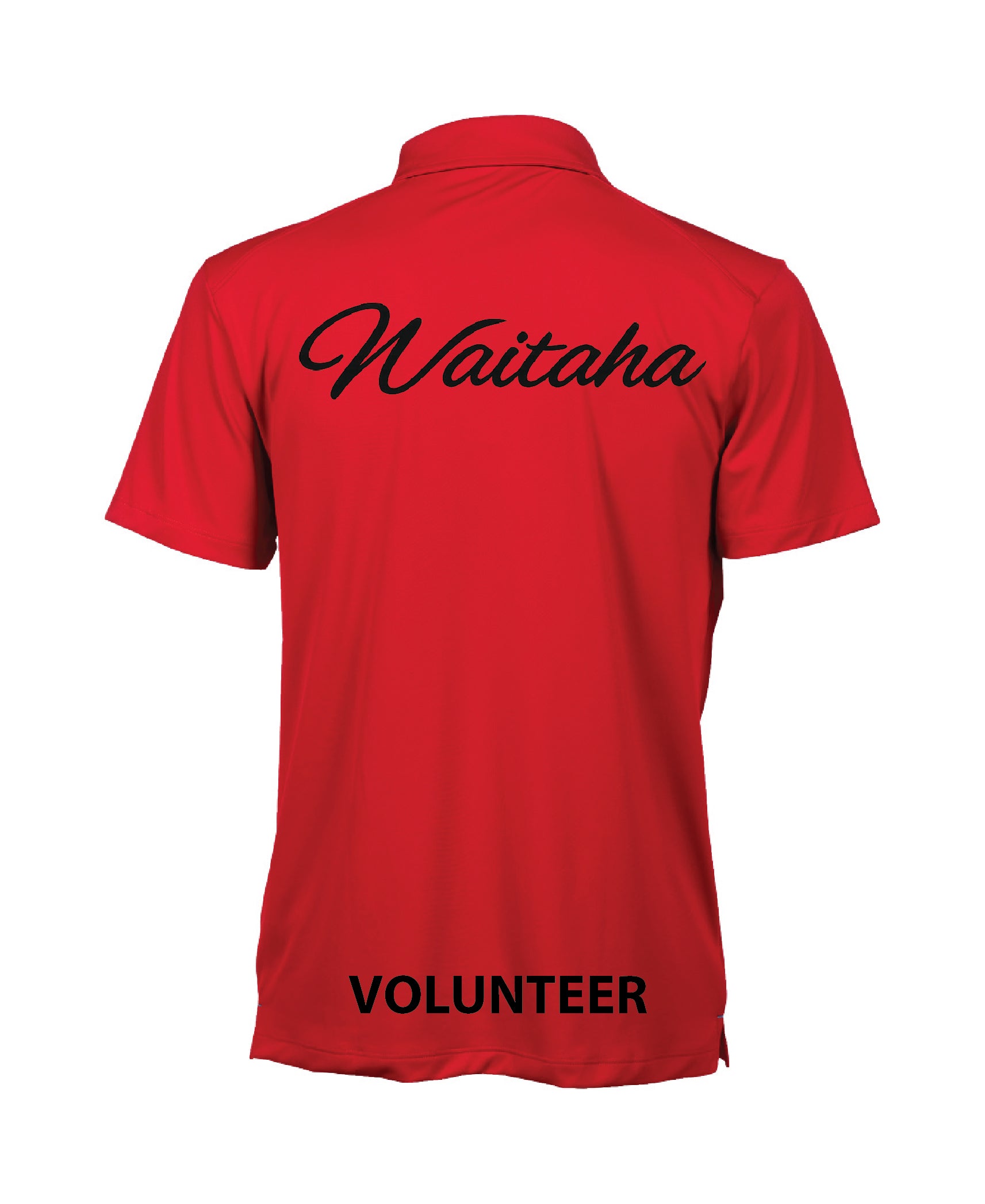 Waitaha VOLUNTEER Unisex Solid Polo Shirt - Red