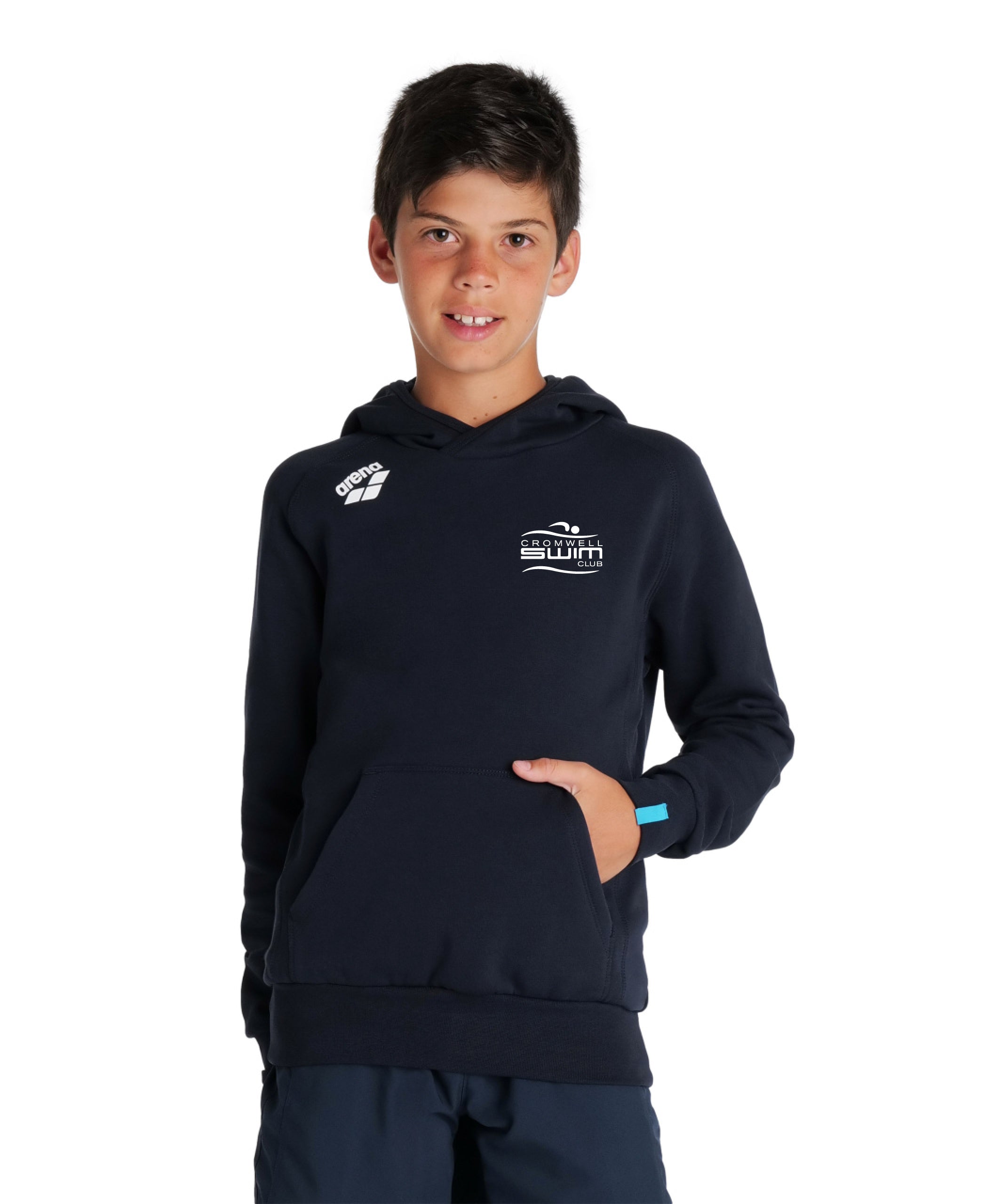Cromwell Jr Hooded Panel Sweatshirt - Navy