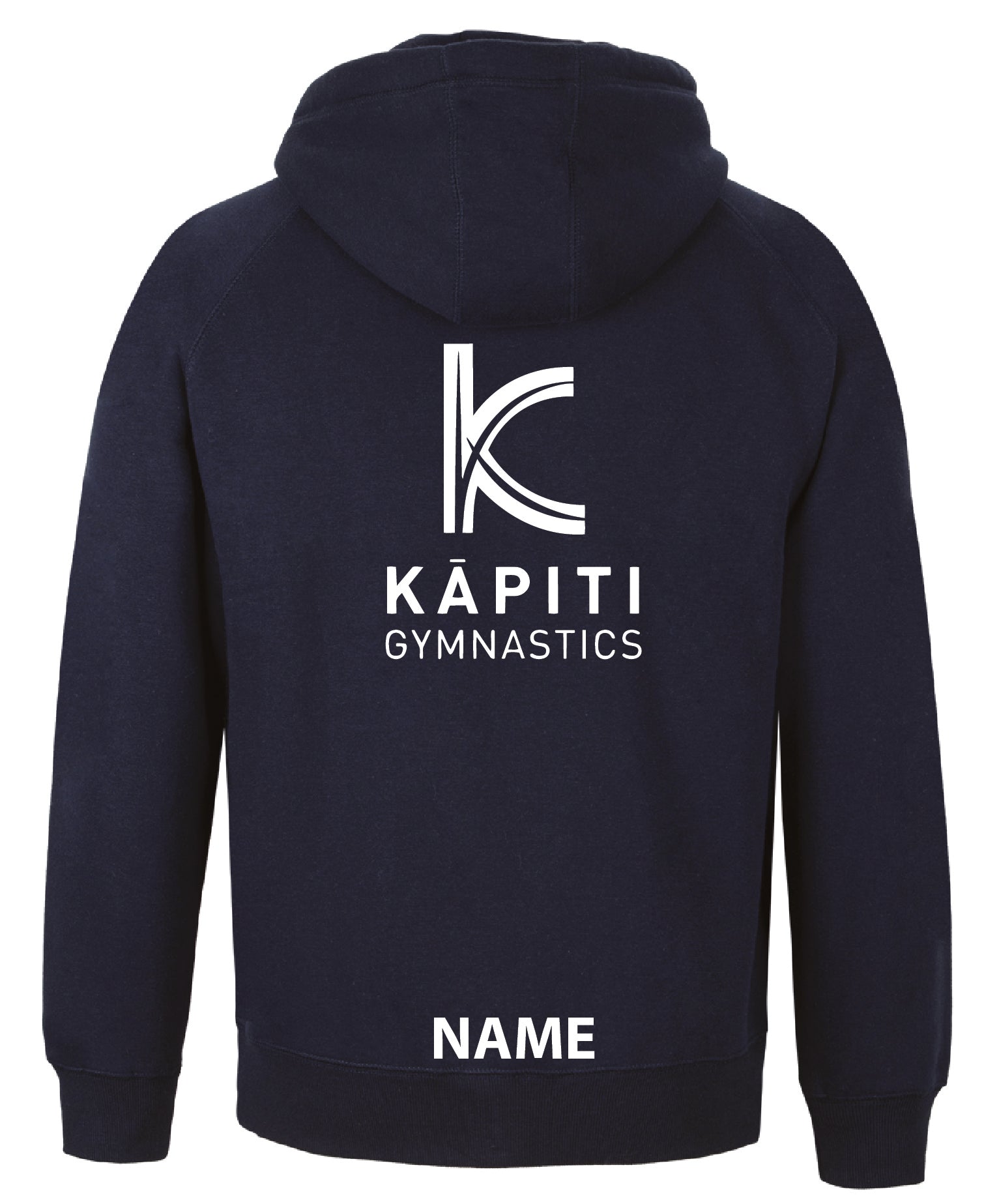 Kapiti Gymnastics Jr Full Zip Fleecy Hoodie - Navy
