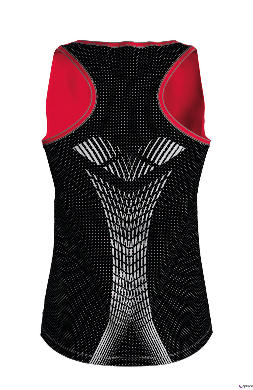 Arena Women's Running Tank Top - Fluo Red-Black