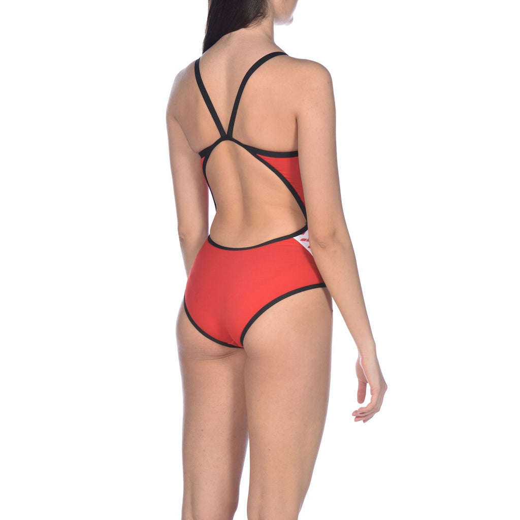 Arena W Team Stripe Superfly Back Red Black