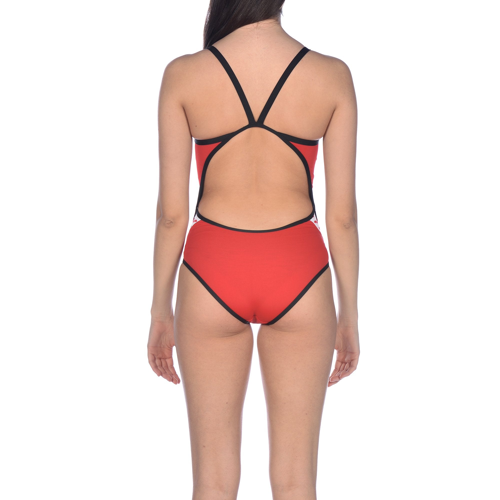 Arena W Team Stripe Superfly Back Red Black