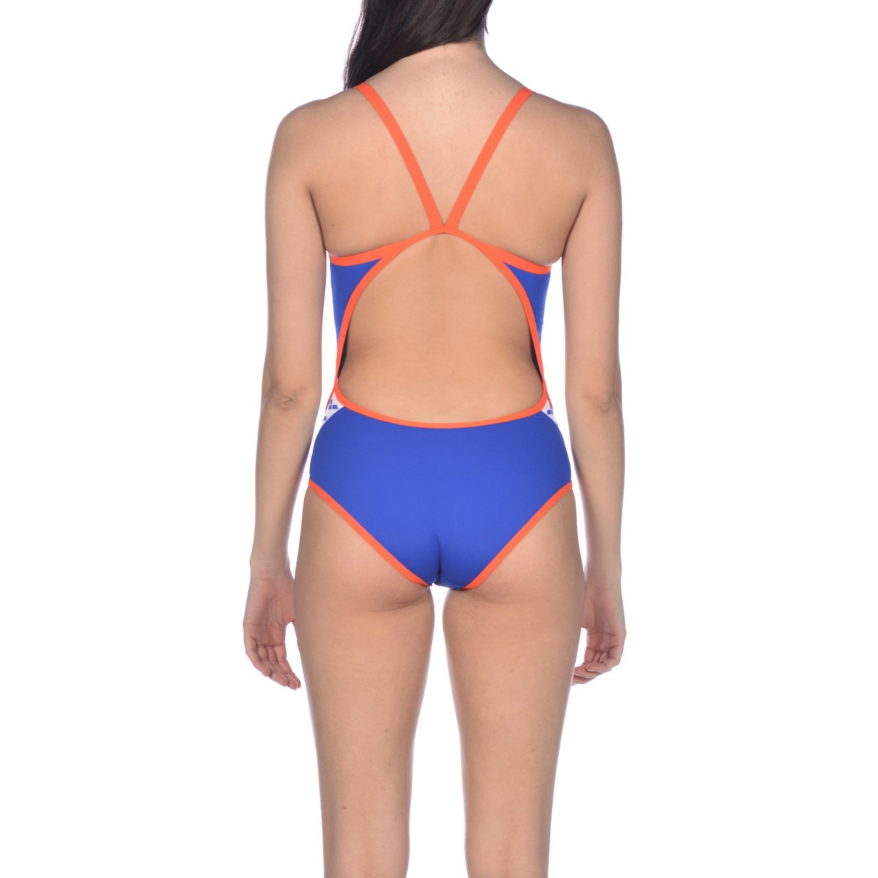 Arena W Team Stripe Superfly Back Neon Blue-Nectarine