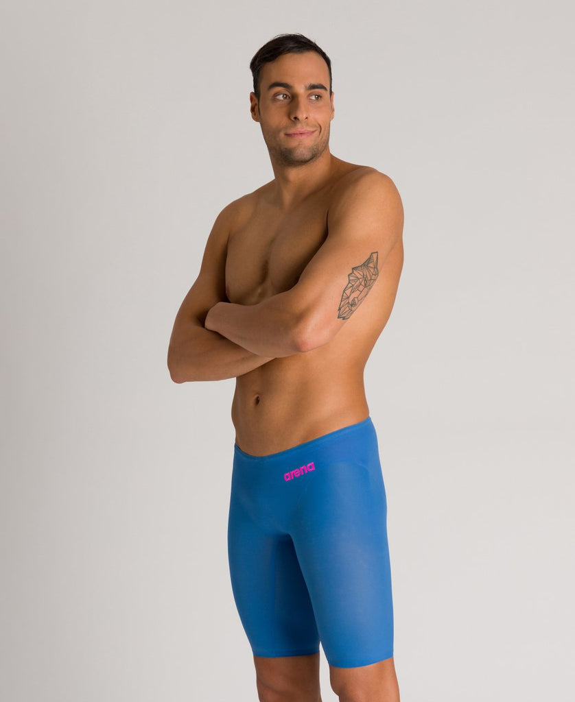 Arena Mens Powerskin R-Evo One Jammer SL Blue-Powder Pink