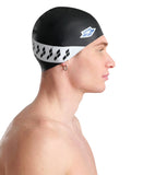 Arena Icons Team Stripe Swim Cap - Black-White