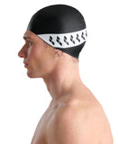 Arena Icons Team Stripe Swim Cap - Black-White
