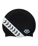 Arena Icons Team Stripe Swim Cap - Black-White