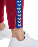 Arena Women's 7/8 Team Pant - Burgundy-Neon Blue-Butter