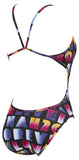 Arena W Pop Reversible Challenge Back One Piece - Black Multi