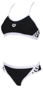 Arena Team Stripe 2 Piece Black-White