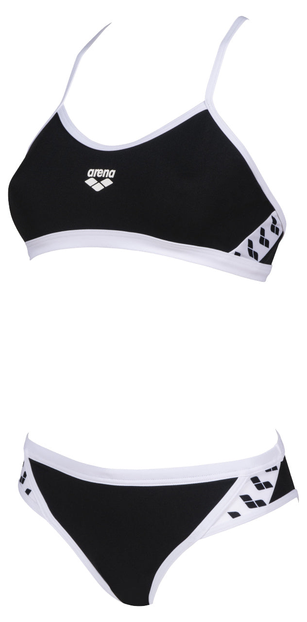 Arena Team Stripe 2 Piece Black-White