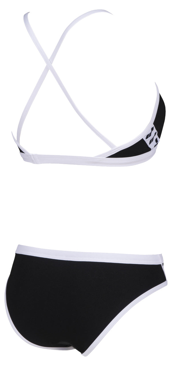Arena Team Stripe 2 Piece Black-White