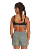 Arena Girl's Allover Short Junior - White Multi