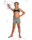 Arena Girl's Allover Short Junior - White Multi