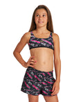 Arena Girl's Allover Short Junior - Black-Multi