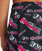 Arena Girl's Allover Short Junior - Black-Multi