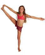 Arena Girl's Allover Short Junior - Red Skulls Multi
