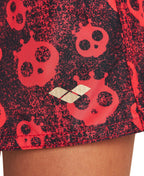 Arena Girl's Allover Short Junior - Red Skulls Multi