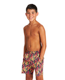 Arena Boy's Fire Junior Bermuda - Red Multi