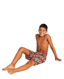 Arena Boy's Fire Junior Bermuda - Red Multi