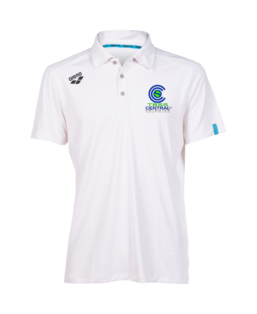 TBSS Central City Swimming Unisex Team Solid Polo - White