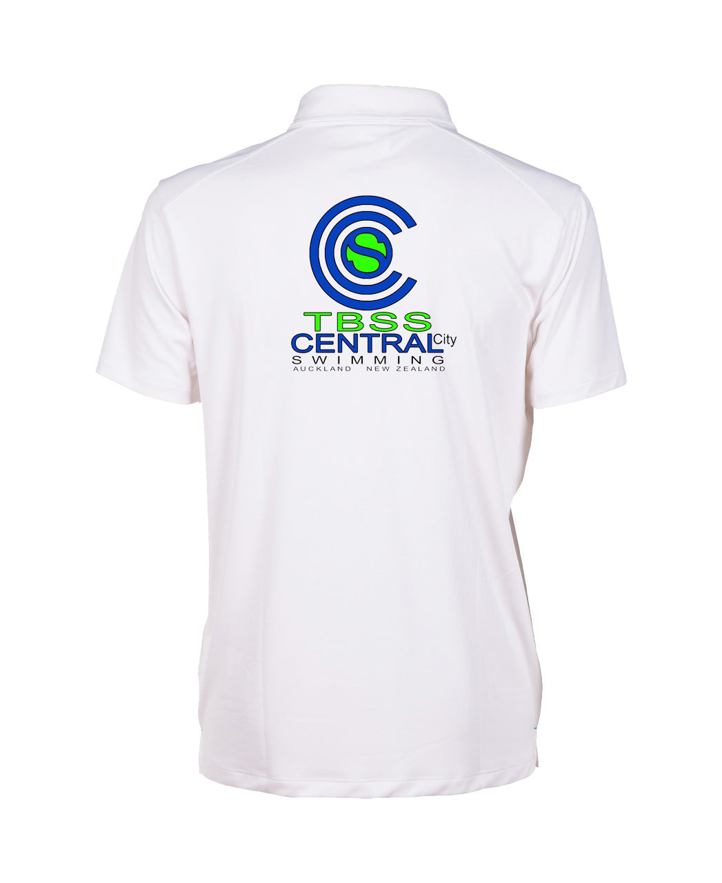 TBSS Central City Swimming Unisex Team Solid Polo - White