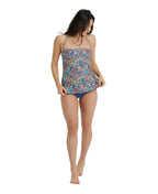 Arena Women's Printed Bandeau Tankini - Multicolour-Atlantic