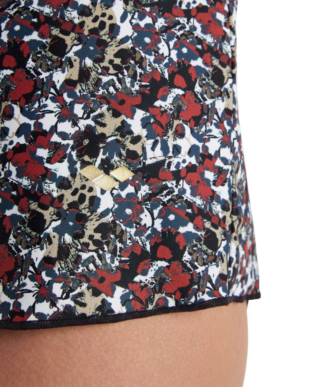 Arena Women's Printed Bandeau Tankini - Burgundy Multi-Black