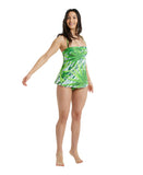Arena Women's Printed Bandeau Tankini - Leaf Multi