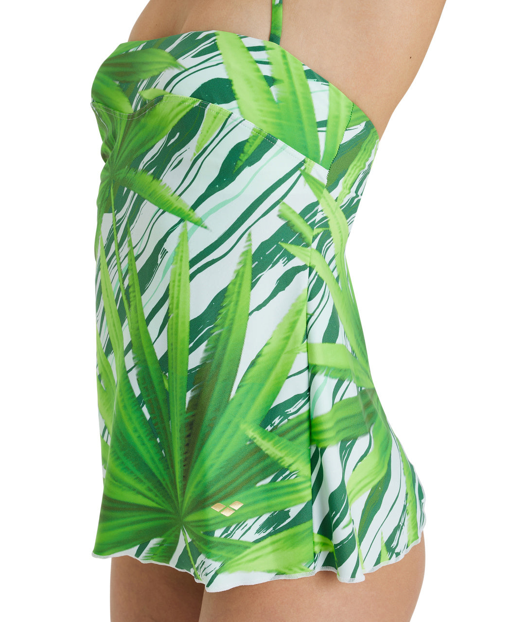Arena Women's Printed Bandeau Tankini - Leaf Multi