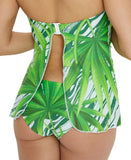 Arena Women's Printed Bandeau Tankini - Leaf Multi