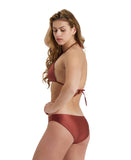 Arena Women's Glitter Fixed Padded Triangle Two Piece - Burnt