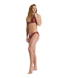 Arena Women's Glitter Fixed Padded Triangle Two Piece - Burnt