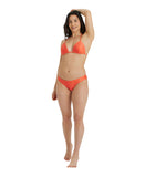 Arena Women's Glitter Fixed Padded Triangle Two Piece - Coral