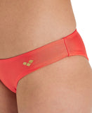 Arena Women's Glitter Fixed Padded Triangle Two Piece - Coral