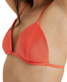 Arena Women's Glitter Fixed Padded Triangle Two Piece - Coral