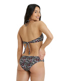 Arena Women's Printed Bandeau Two Piece - Burgundy Multi