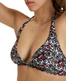 Arena Women's Printed Halterneck Two Piece - Burgundy Multi