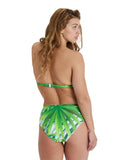 Arena Women's Printed Halterneck Two Piece - Leaf Multi