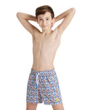 Arena Boy's Printed Jr Boxer - White Multi