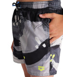 Arena Boy's Printed Jr Boxer - Grey Multi