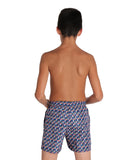 Arena Boy's Printed Jr Boxer - Asphalt Multi