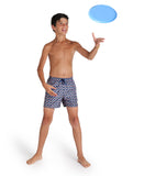 Arena Boy's Printed Jr Boxer - Asphalt Multi