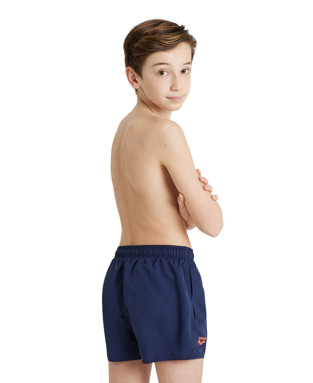 Arena Boy's Logo Jr Short - Navy-Floreale