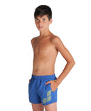 Arena Boy's Logo Jr Short - Royal-Soft Green